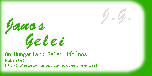 janos gelei business card